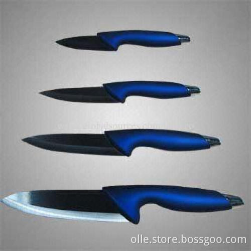 Blue Metallic Paint Ceramic Knife